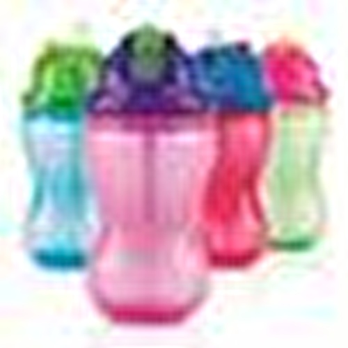 Easy Grip PP Training Cup with Straw 300 ml Pink