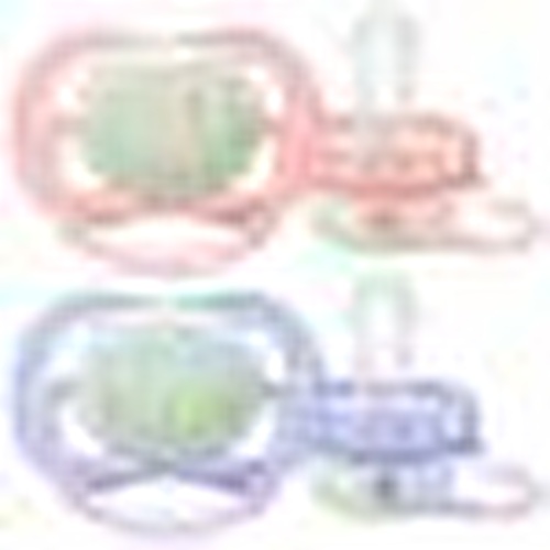 Ultra Air Glow in the Dark Pacifier 0-6 Months for Girls 2 pcs