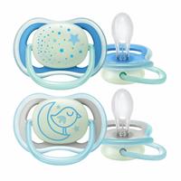 Ultra Air Glow in the Dark Pacifier 6-18 Months for Boys 2 pcs