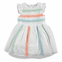 Summer Baby Girl Vual Short Sleeve Crew-Neck Dress