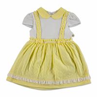 Summer Baby Girl Flower Interlock Short Sleeve Round Collar Dress