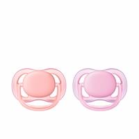 Ultra Air Baby Girl Pacifier 0-6 m 2 pcs - Coloured