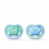 Ultra Air Baby Boy Pacifier 6-18 m 2 pcs - Patterned