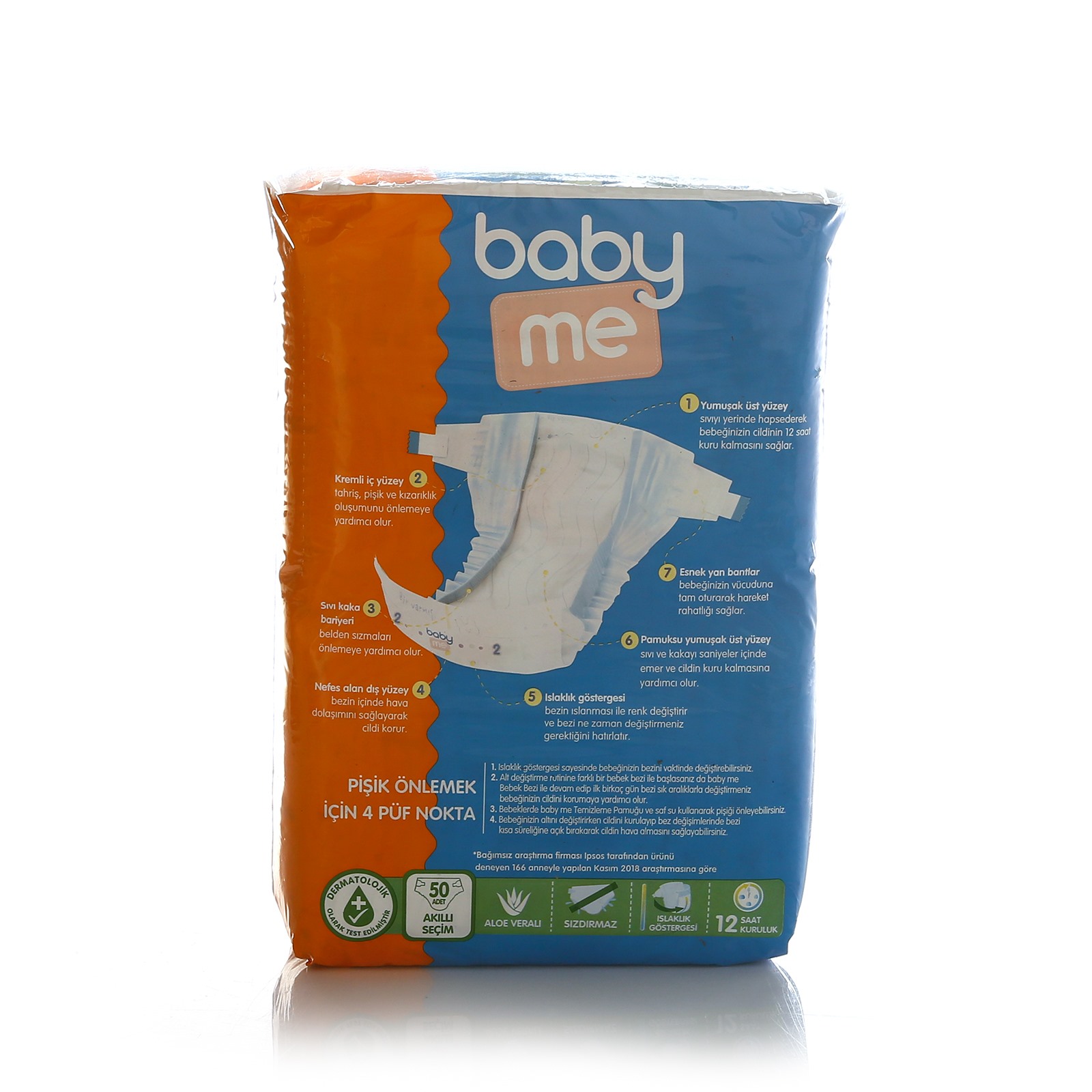 baby me Aloe Vera Mini 2 Numara Bebek Bezi 36 kg 50 adet