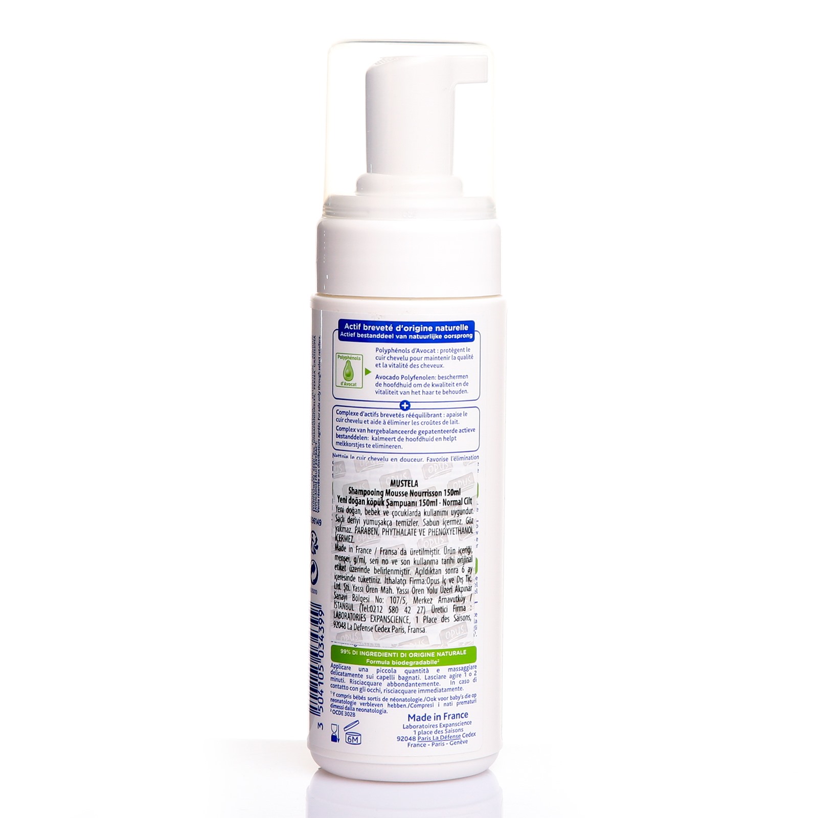 Mustela Yenidoğan Bebek Köpük Şampuan 150 ML